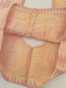 Beautiful Peach &amp; Gold Woven Blouse