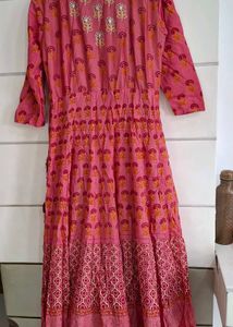 Pink Floral Print Kurta