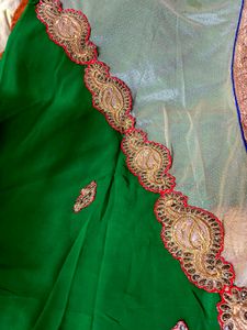 Beautiful Saree With Double Pattern