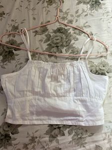 White H&M Cropped  Top