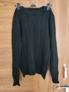 Classic Black Cable Knit Sweater