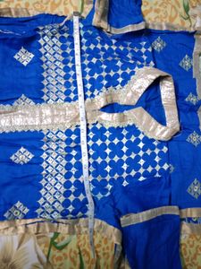 Royal Blue Embroidery Kurti