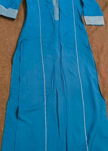 Libas Teal Blue Straight Kurti (Size S) - Unused