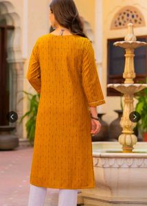 Stylish Yellow Striped Kurta