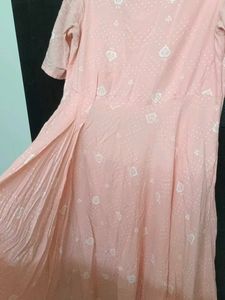 Branded Peach A-Line Kurti