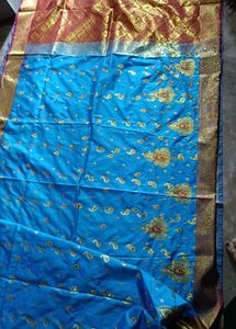 Beautiful banarasi Saree&amp;matching Readymade Blouse