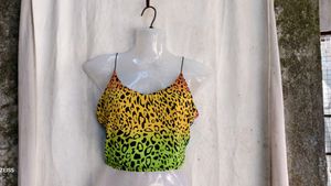 I. Vibrant Leopard Print Crop Top