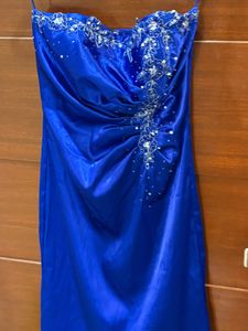 Stunning Royal Blue Embellished Mini Dress