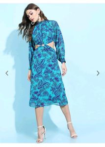 Vibrant Blue Floral Maxi Dress