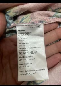 Made in Pakistan khaadi Chic Floral V-Neck Tunic