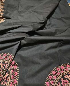 Black Southcottonmix block printed