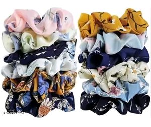 Floral Print Scrunchies Set 5