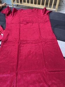 Elegant Red Textured Kurta