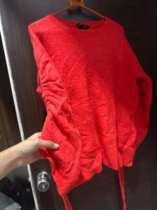 Chilli Red Woollen Top