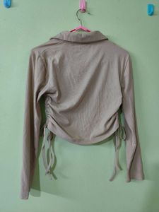 crop top khaki color