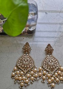 Exquisite Pearl &amp; Stone Drop Earrings