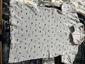 Patterned Grey Polo T-shirt
