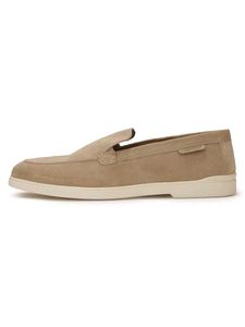 Men's Biege Leather Suede Loafers