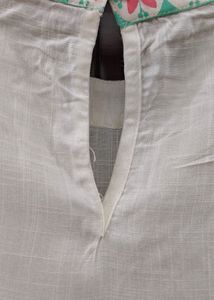 Elegant White Floral Kurta