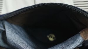 Denim Sling Crossbody Bag With Adjustable Strap