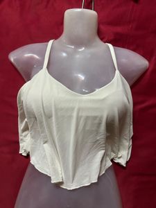 Cream Camisole Crop Top