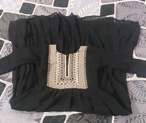 Designer Embroidered black gown