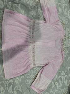 Pink Lace Detail Cotton top 🎀