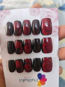 Rose Print Press-On Nails