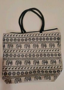 Boho Elephant Print Tote Bag