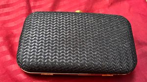 Lavie Blue Glitter Clutch