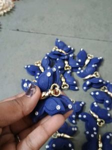 14 Pcs Blue Golden Decorative Butterflies