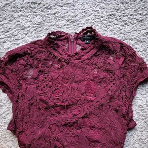 Lace Burgundy Bodycon