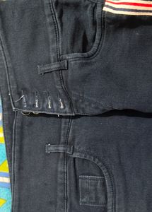 Latest 28" Stripped Blue Jeans For Ladies