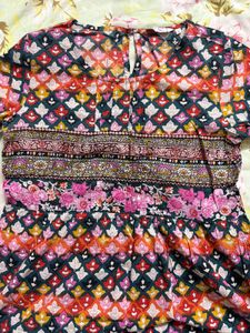 Boho Floral Print Kurti