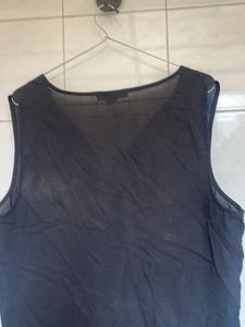Sleek Black Sleeveless Top