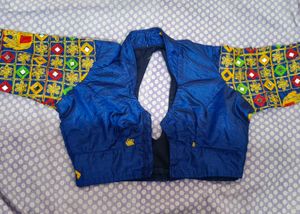 Ethnic Blue & Multicolor Blouse
