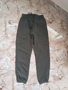Olive Green Cargo Jogger Pants
