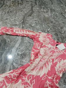 Pink Floral Print kurti