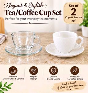 Set of 2 Cups and Saucers