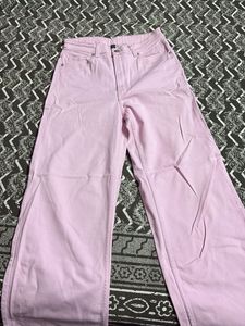 Light Pink Wide Leg Jeans