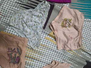 Cute Cartoon Print Cotton Briefs Girls 3-5 years