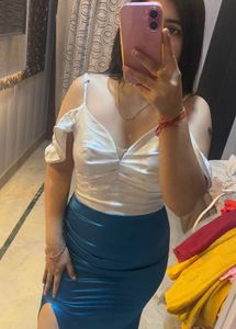 Elegant Off-Shoulder Satin Maxi 👗 ... birthday dr