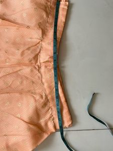 Peach Ethnic Skirt and Dupatta Set