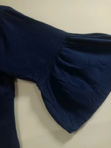 Dark Blue Colour Crop Top