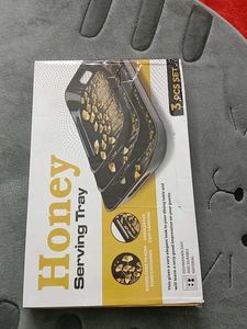 Honey Serving Tray Set