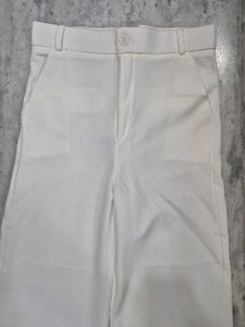Classic White Wide-Leg Pants