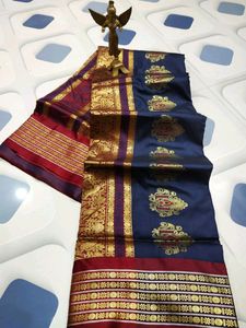Bomkai Silk Sarees (New) Royal Blue