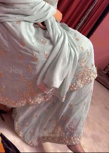 Beautiful Embroidered skirt short frock with dupat