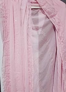 Pink Embroidered Stylish Scarf