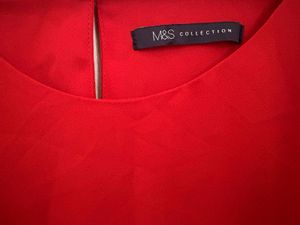 Chic Red Layered Long Sleeve Top
